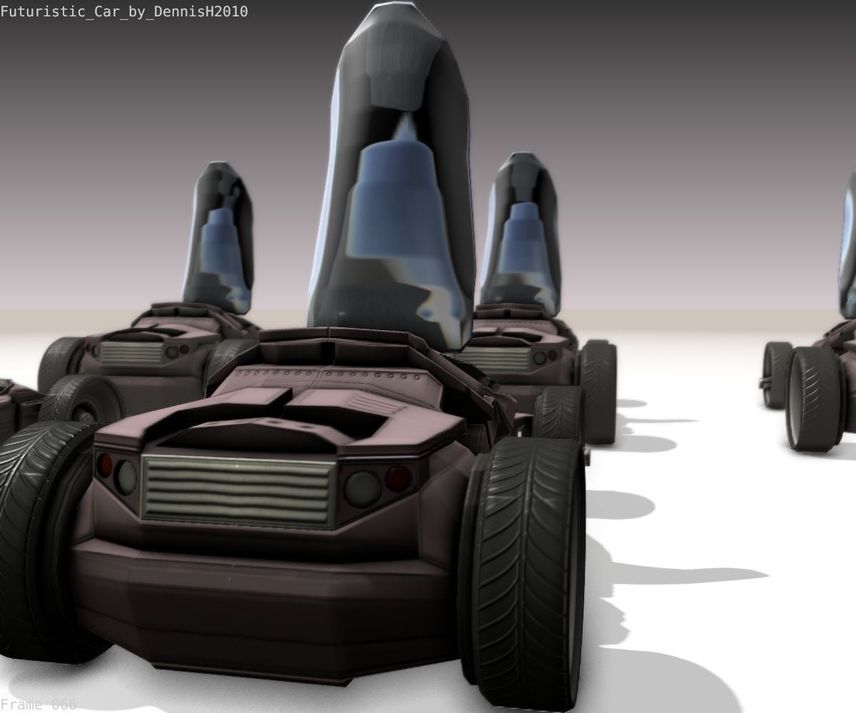 Futuristic Car Game-Ready Free low-poly 3D model_75
