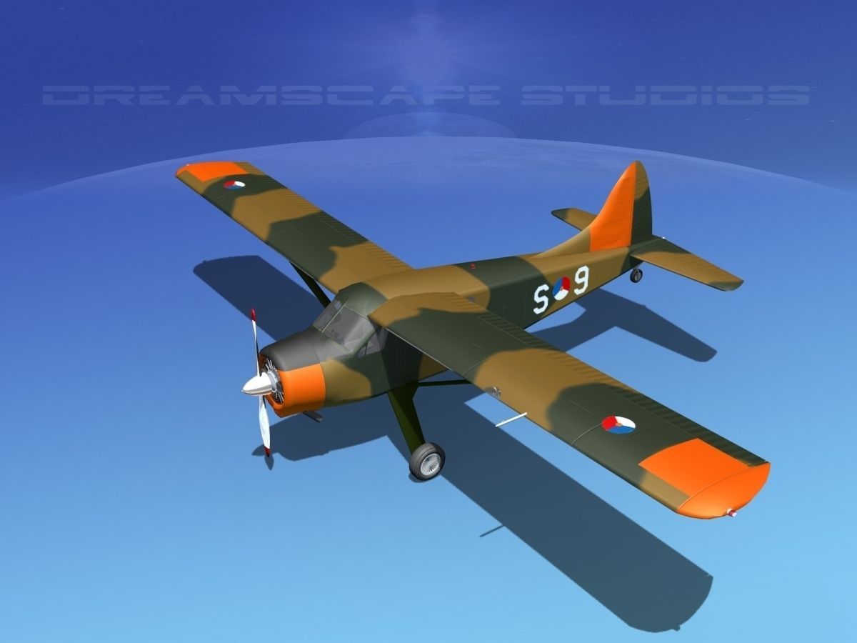 Dehaviland DH-2 Beaver RDAF 3D model_5