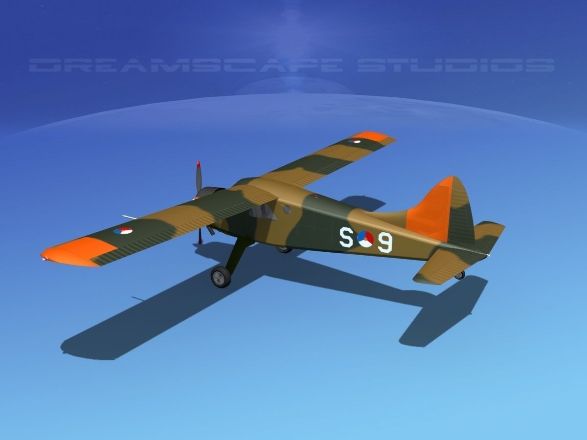 Dehaviland DH-2 Beaver RDAF 3D model_7