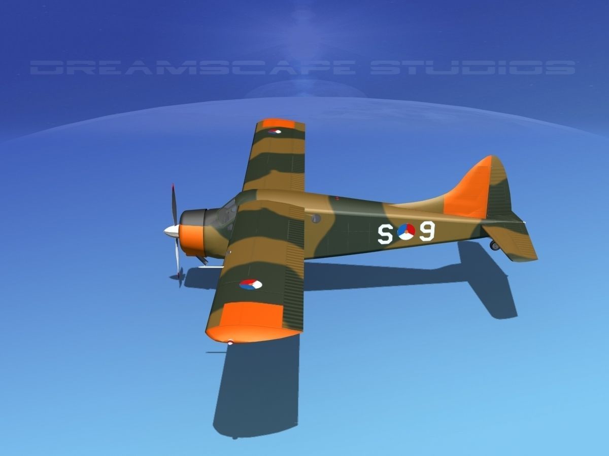 Dehaviland DH-2 Beaver RDAF 3D model_9