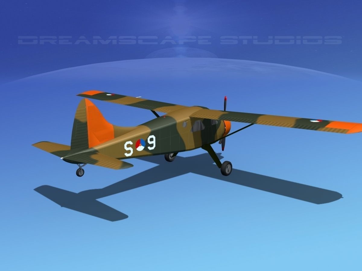 Dehaviland DH-2 Beaver RDAF 3D model_4