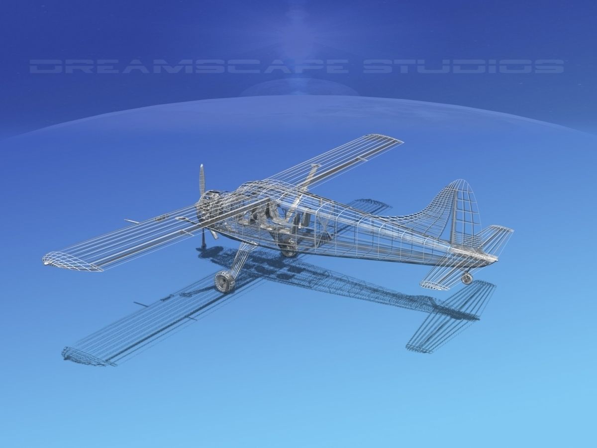 Dehaviland DH-2 Bare Metal 3D model_17