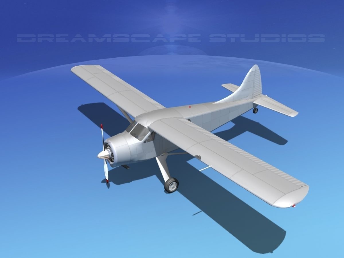 Dehaviland DH-2 Bare Metal 3D model_7