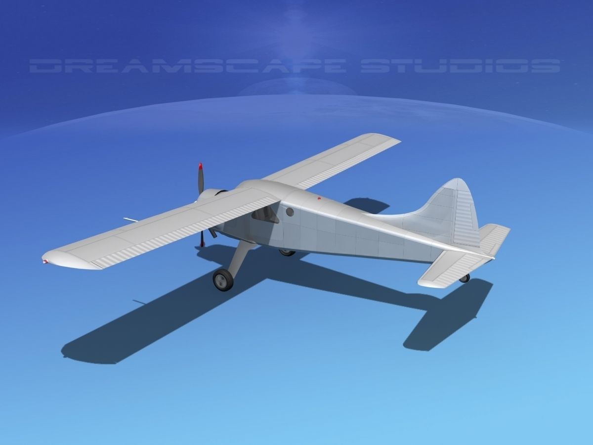 Dehaviland DH-2 Bare Metal 3D model_9