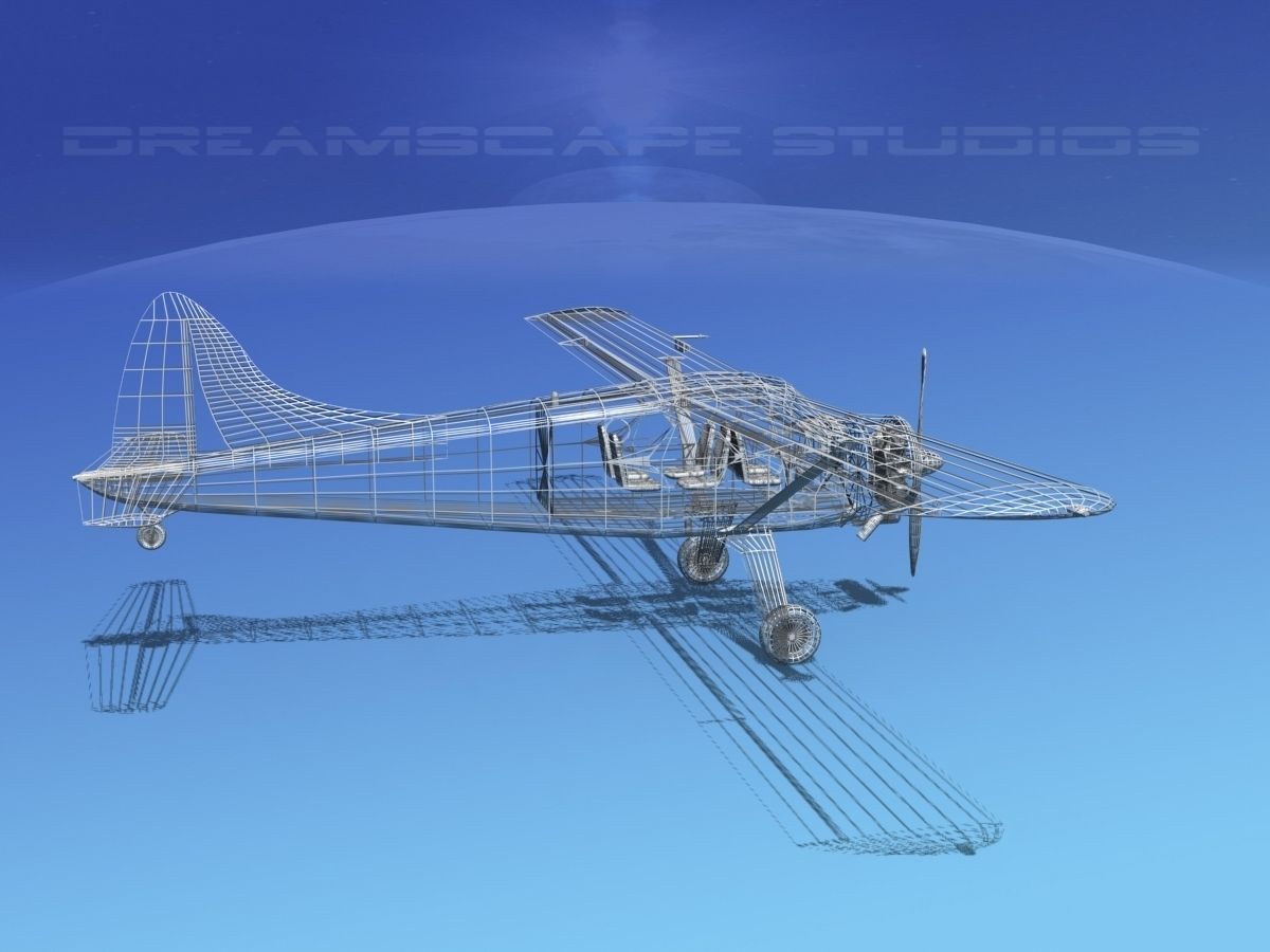 Dehaviland DH-2 Bare Metal 3D model_14