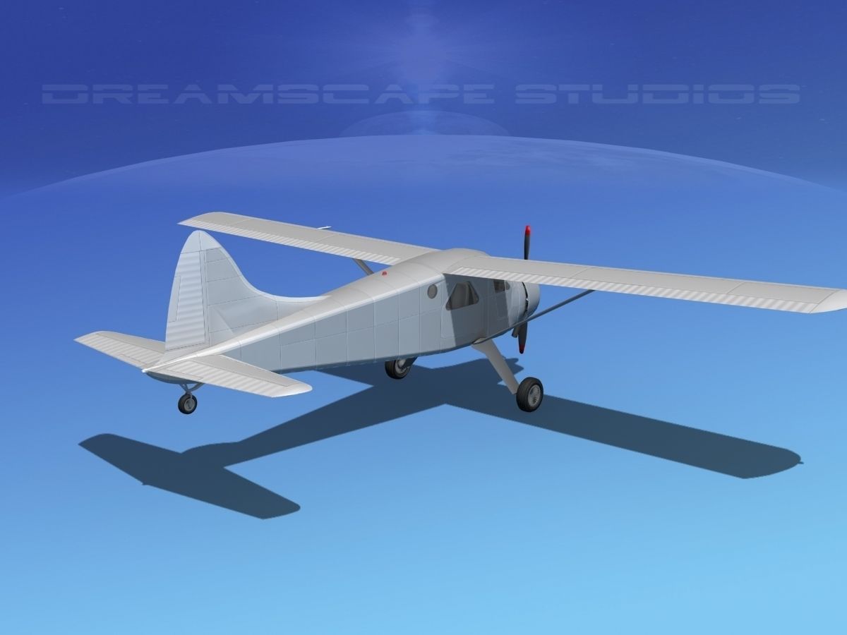 Dehaviland DH-2 Bare Metal 3D model_6
