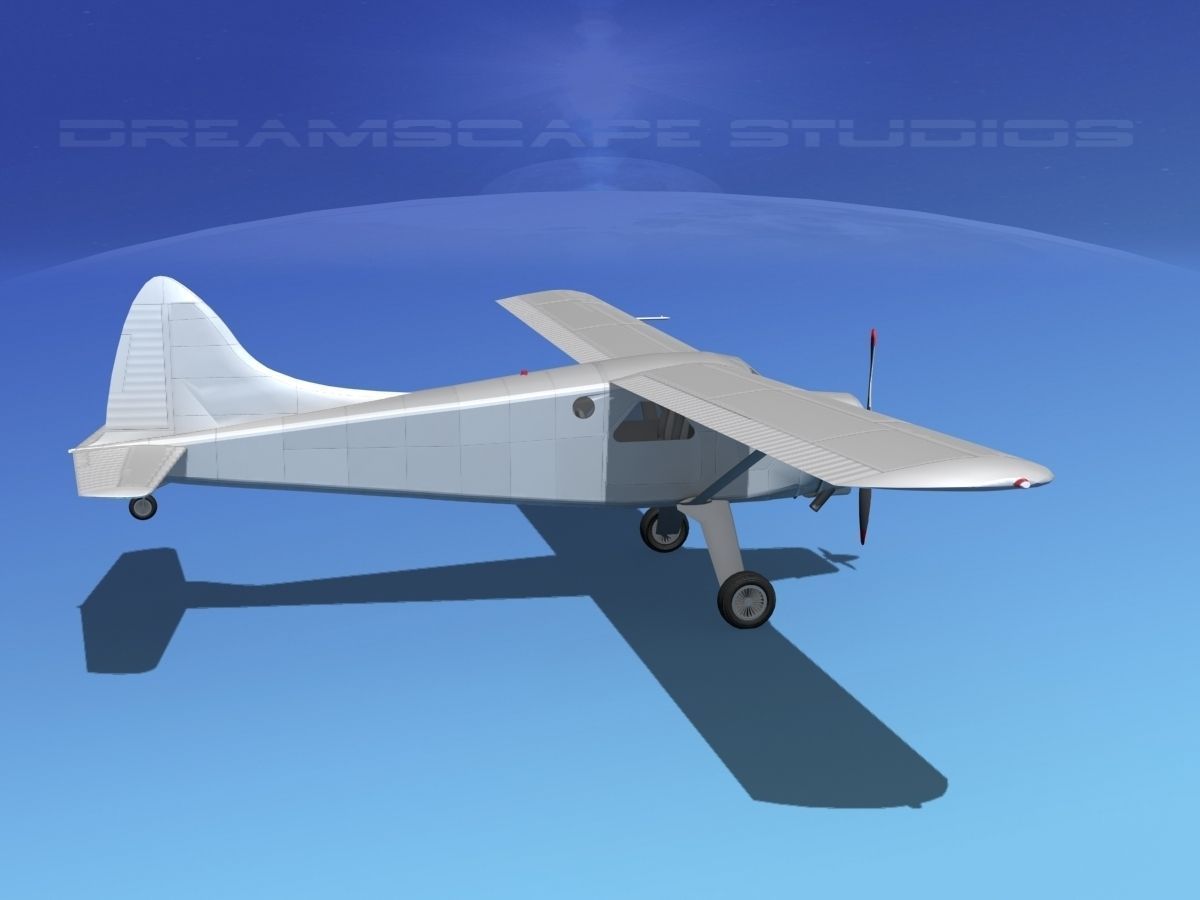 Dehaviland DH-2 Bare Metal 3D model_2
