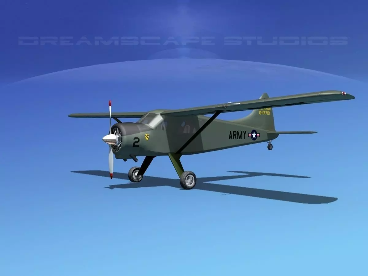 Dehaviland DH-2 Beaver US Army 4 3D model