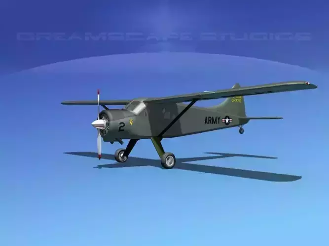 Dehaviland DH-2 Beaver US Army 4 3D model