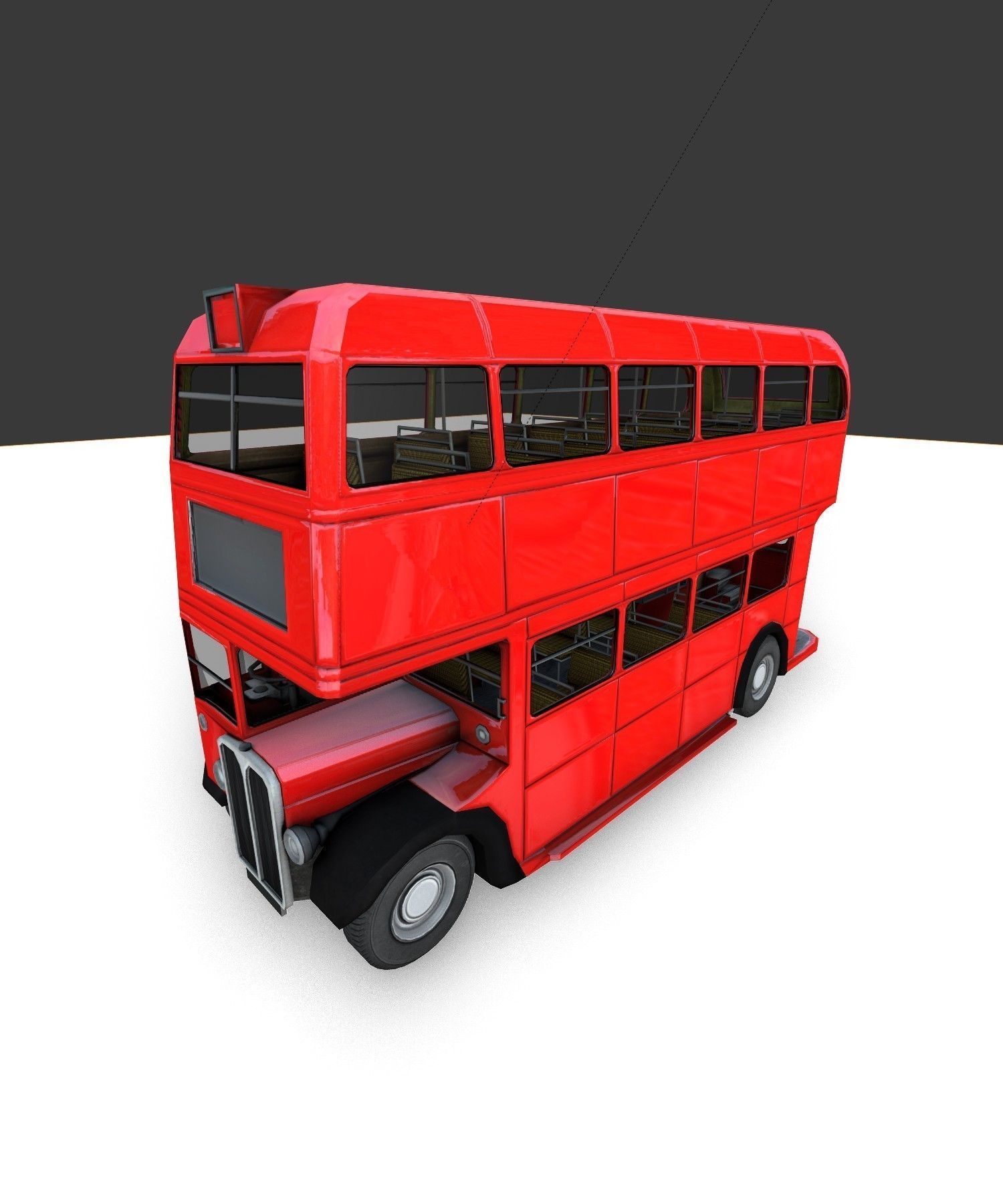 a old routmaster city bus 3D model_7