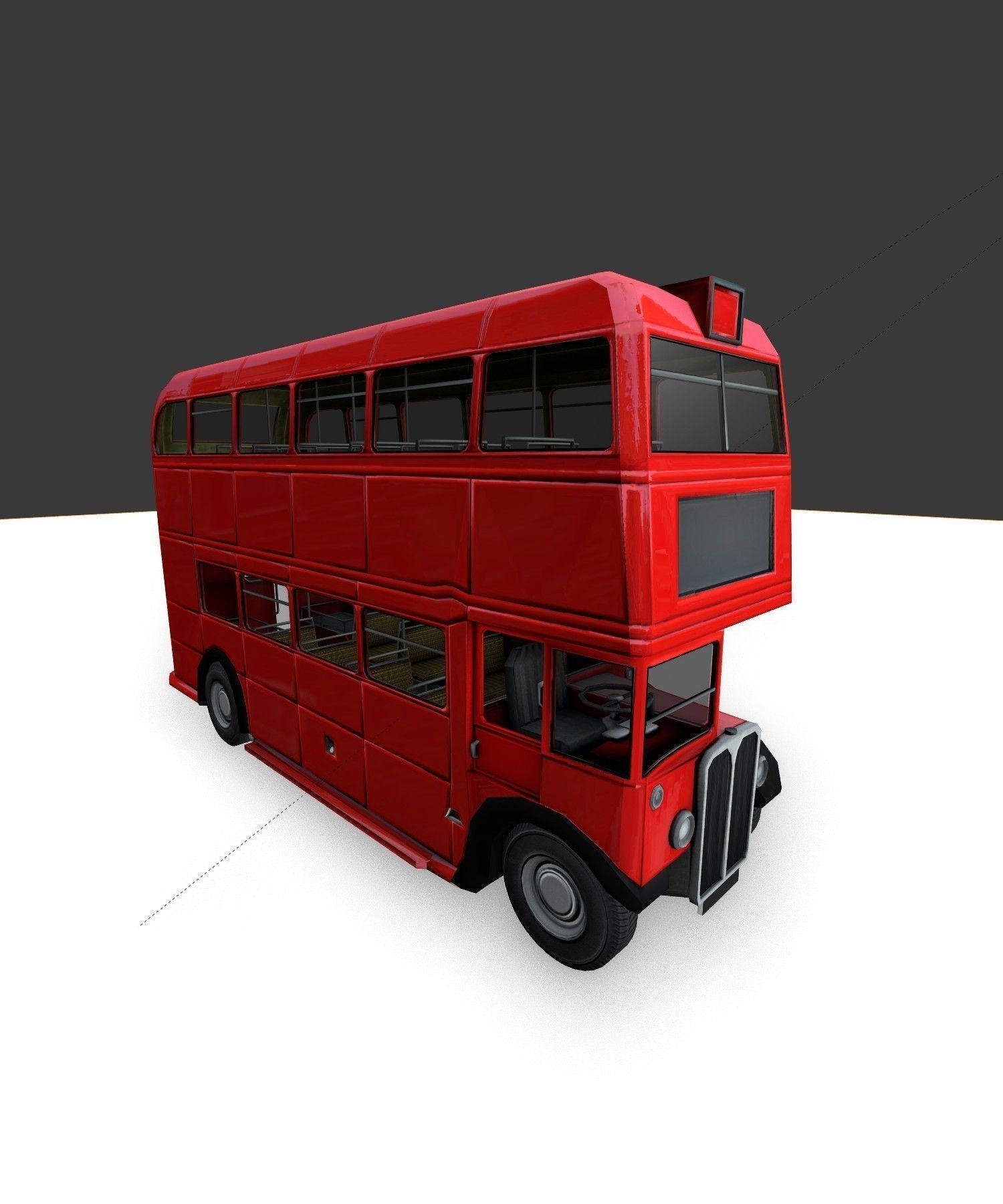 a old routmaster city bus 3D model_6