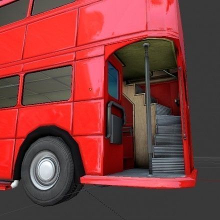 a old routmaster city bus 3D model_4