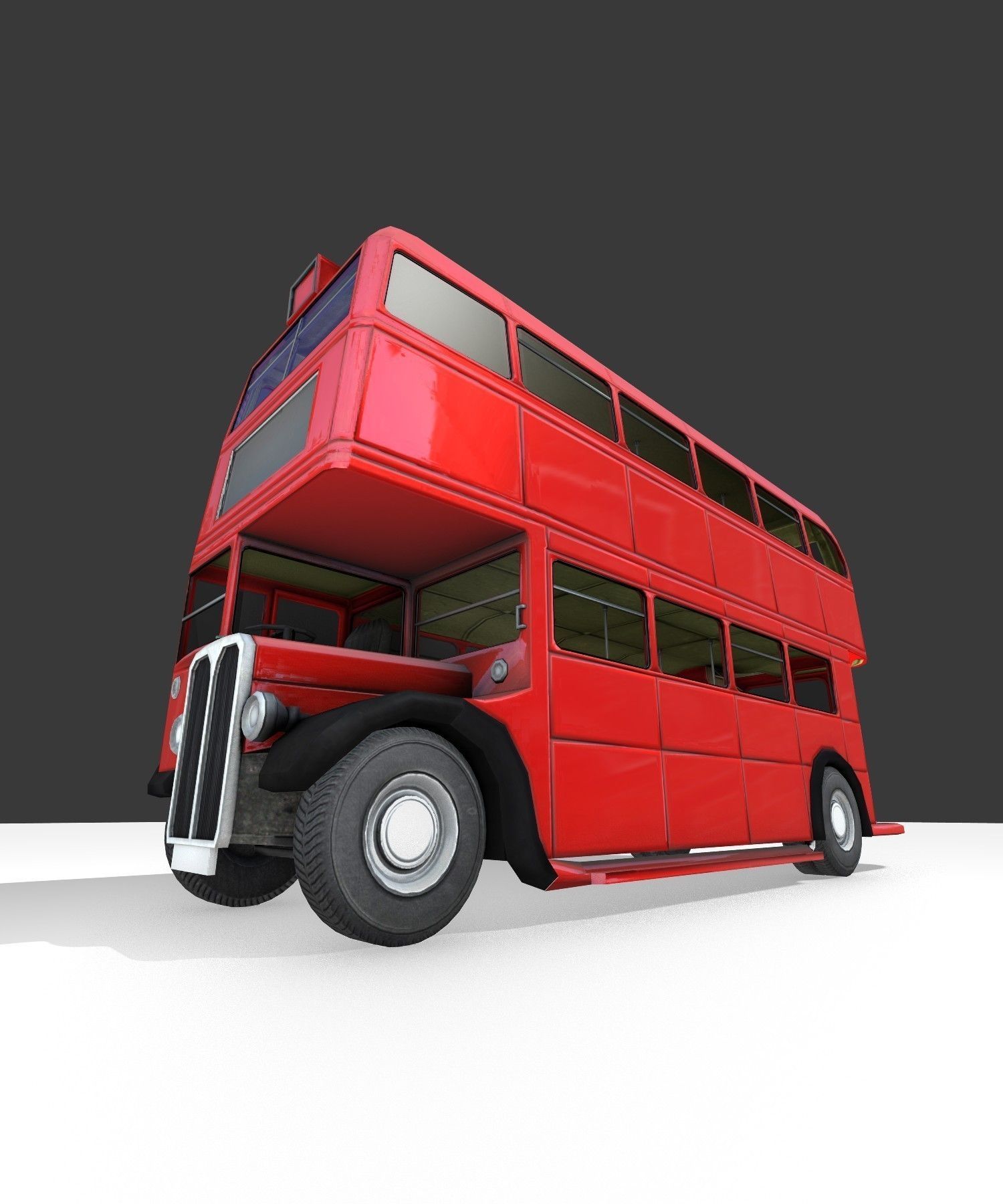 a old routmaster city bus 3D model_8