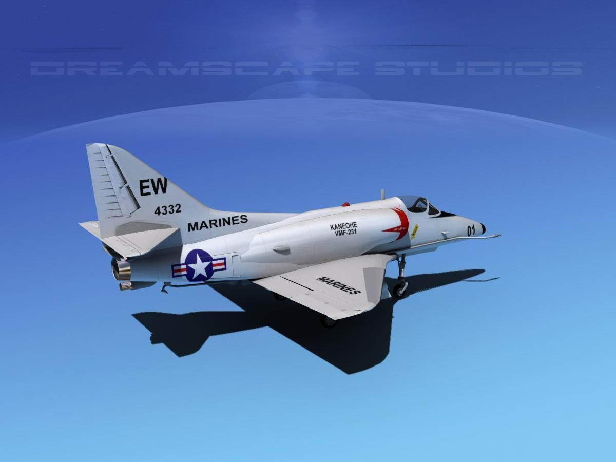 Douglas A-4D Skyhawk USMC 3D model_7