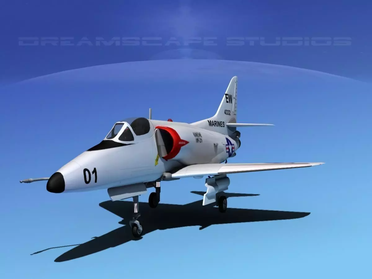 Douglas A-4D Skyhawk USMC 3D model_0