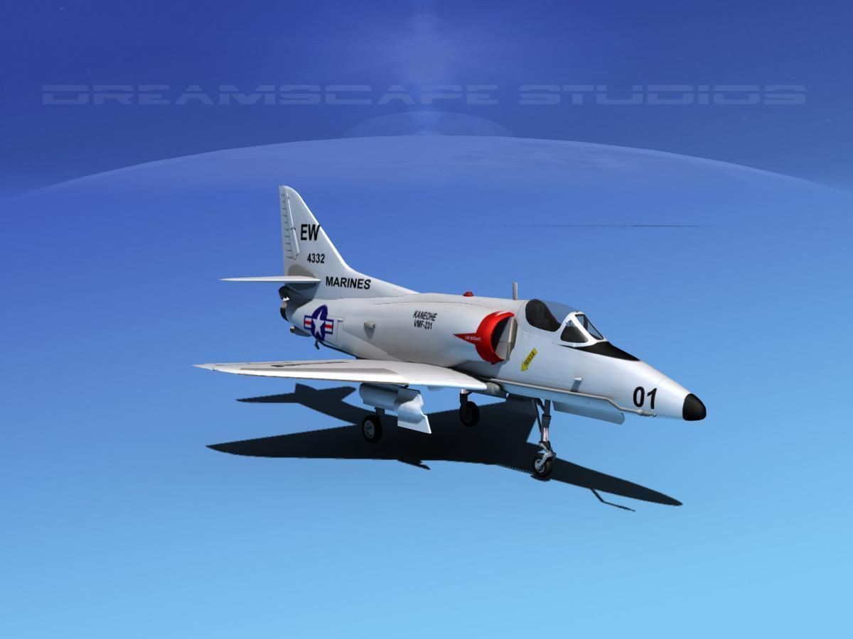 Douglas A-4D Skyhawk USMC 3D model_4