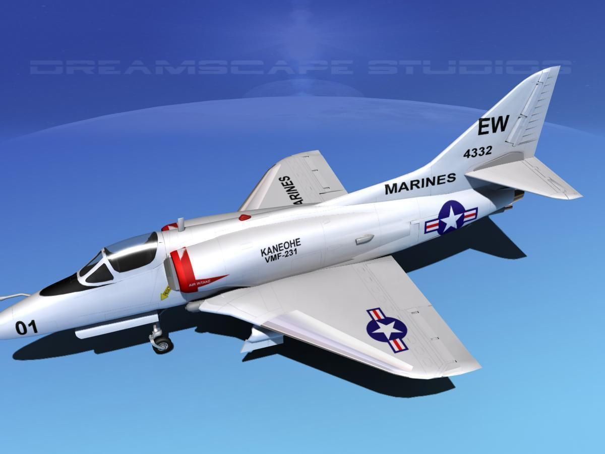 Douglas A-4D Skyhawk USMC 3D model_11