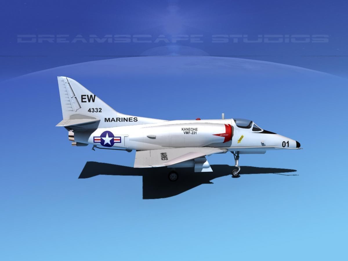 Douglas A-4D Skyhawk USMC 3D model_6