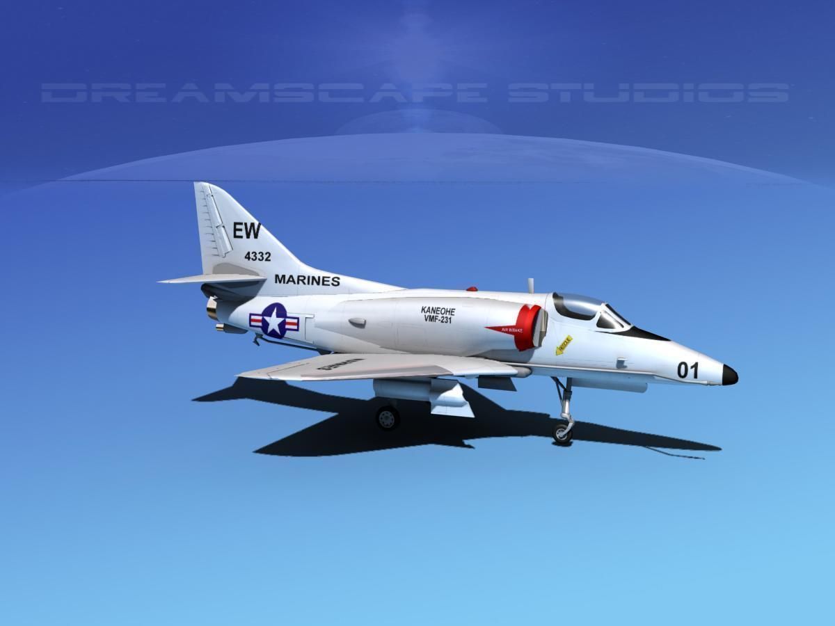 Douglas A-4D Skyhawk USMC 3D model_5