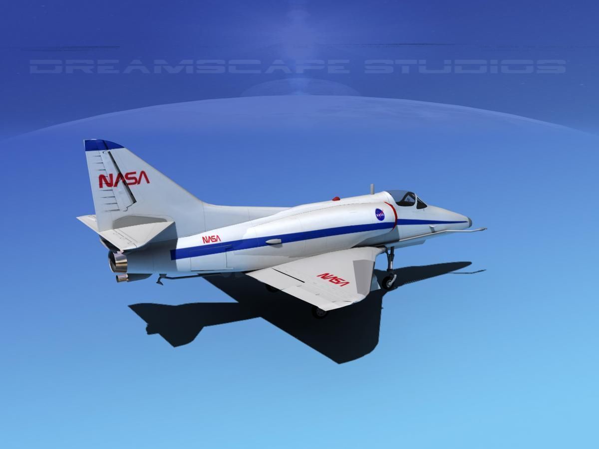Douglas A-4D Skyhawk NASA 3D model_5