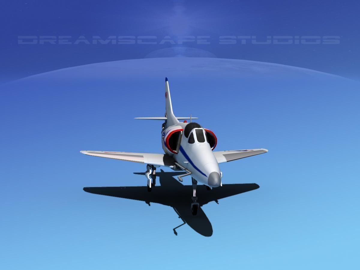 Douglas A-4D Skyhawk NASA 3D model_1