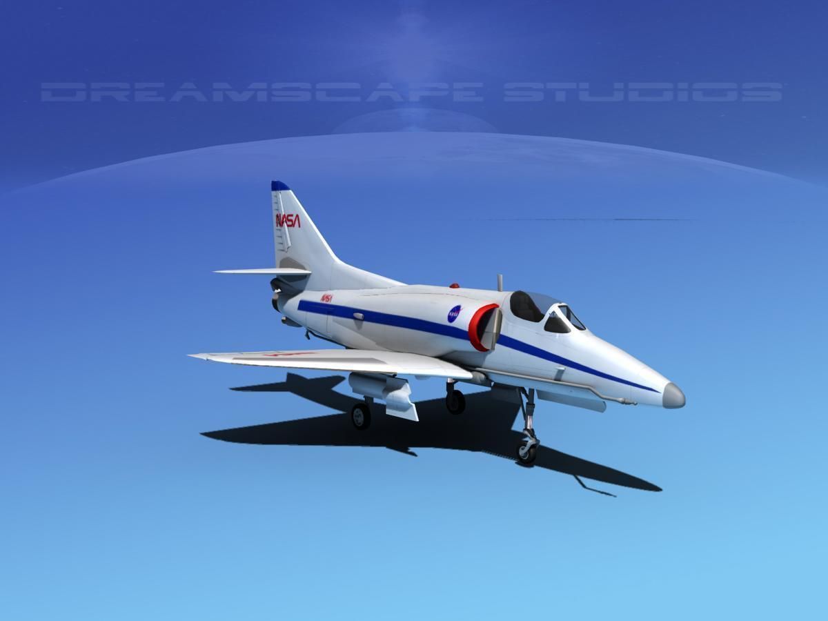 Douglas A-4D Skyhawk NASA 3D model_2