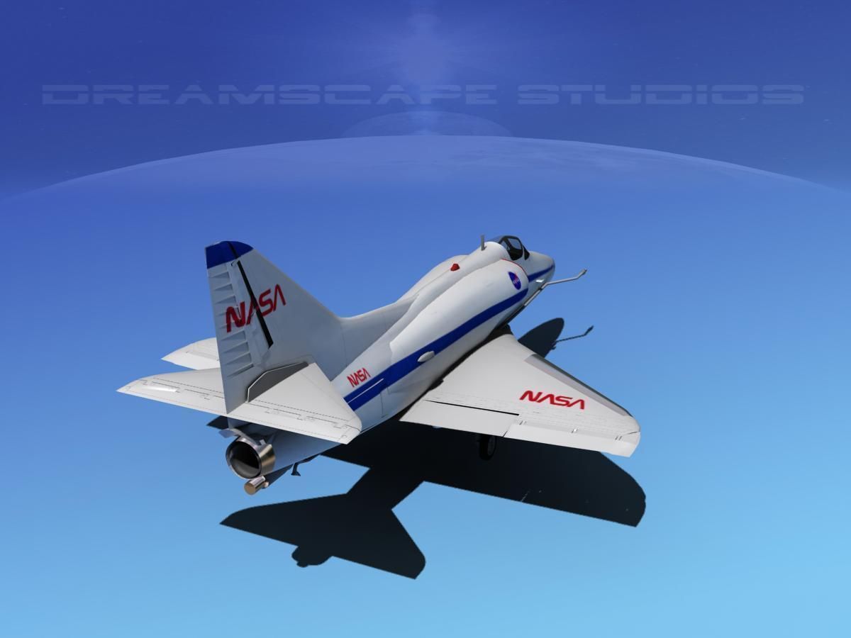 Douglas A-4D Skyhawk NASA 3D model_6