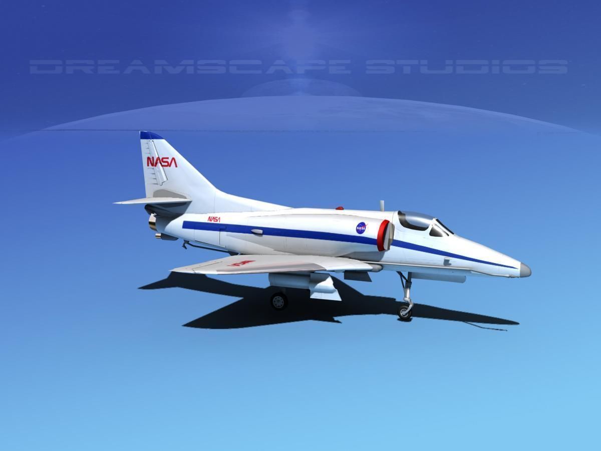 Douglas A-4D Skyhawk NASA 3D model_3