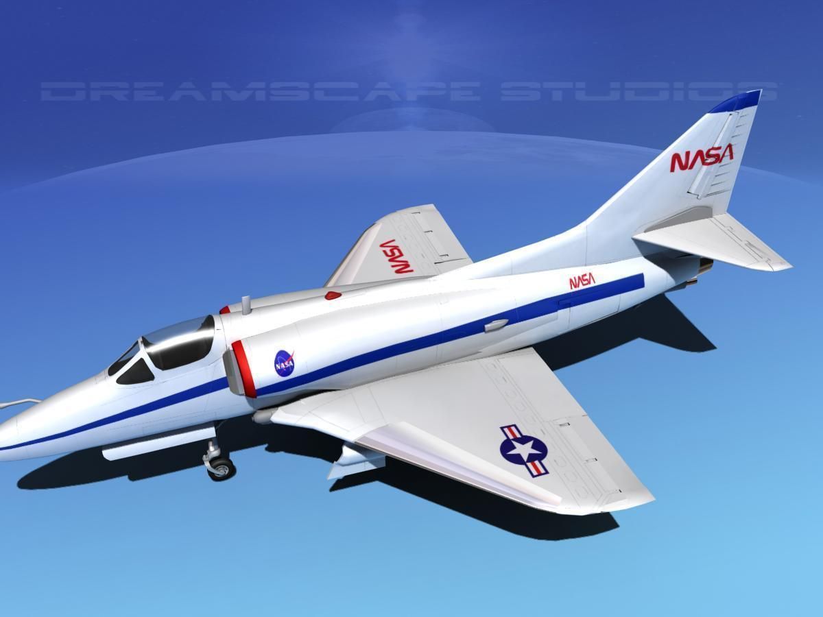 Douglas A-4D Skyhawk NASA 3D model_9