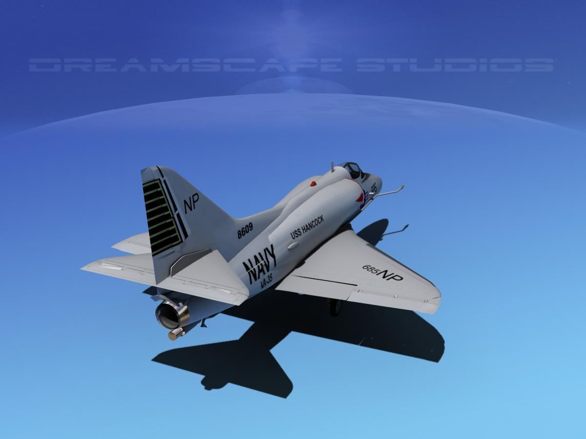 Douglas A-4D Skyhawk US Navy 3D model_7