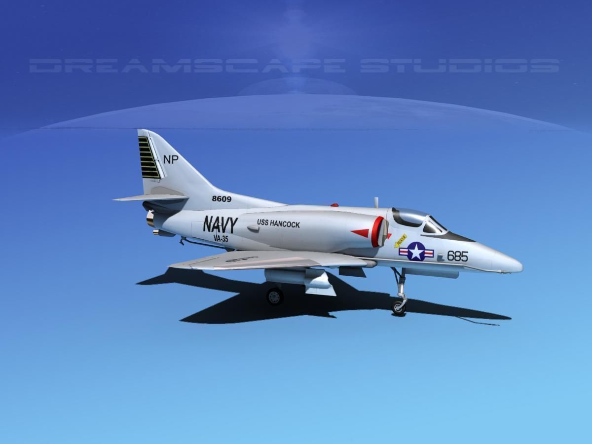 Douglas A-4D Skyhawk US Navy 3D model_3