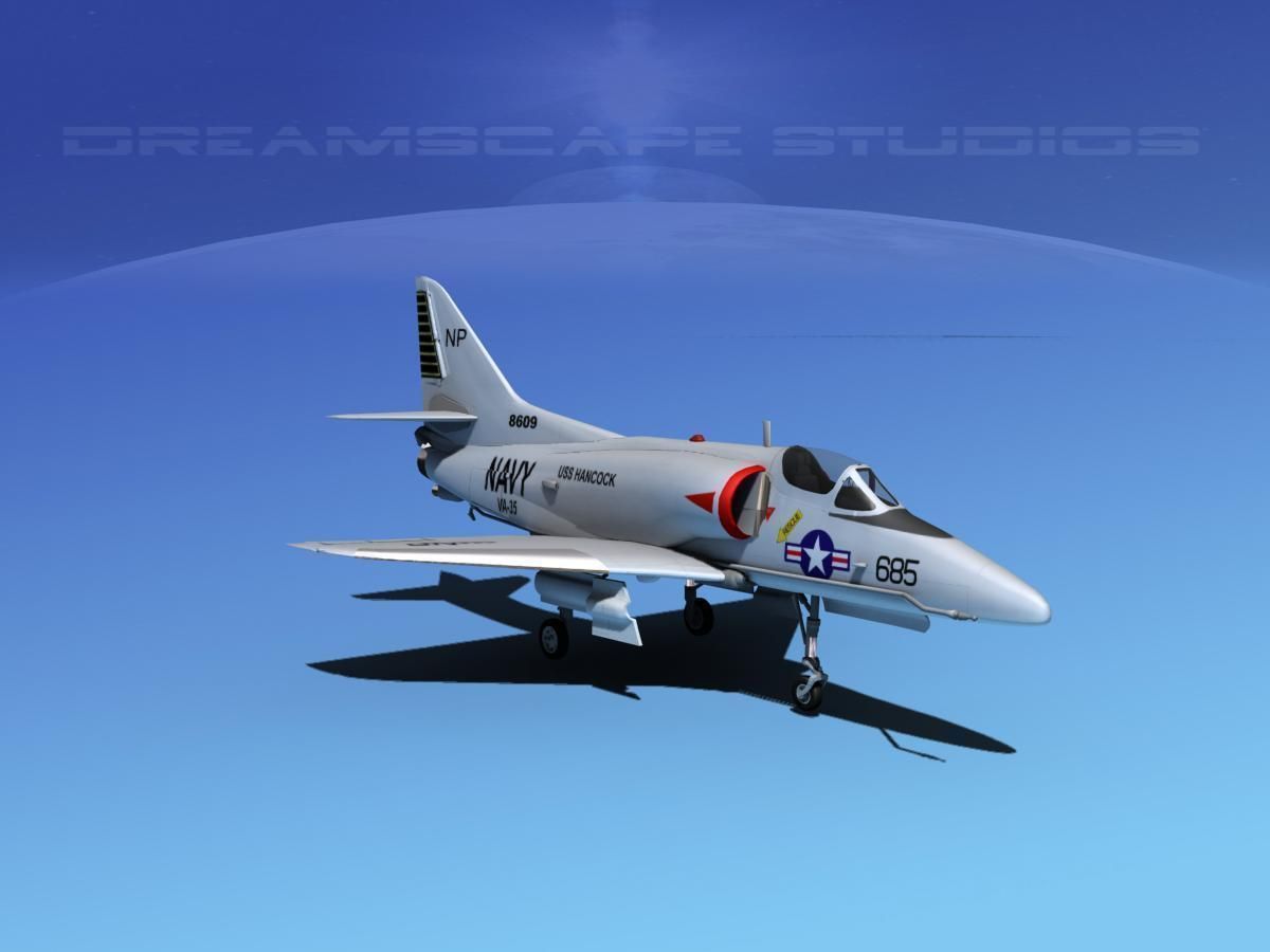 Douglas A-4D Skyhawk US Navy 3D model_2