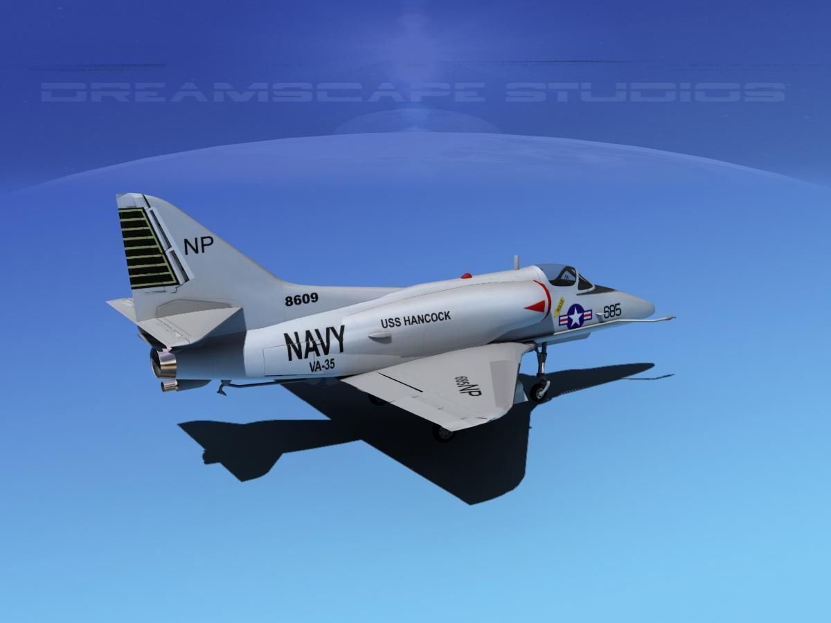 Douglas A-4D Skyhawk US Navy 3D model_4