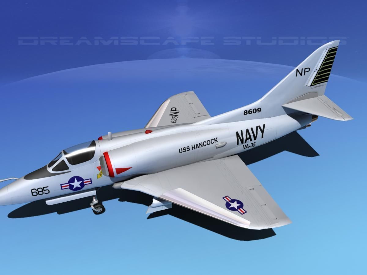 Douglas A-4D Skyhawk US Navy 3D model_9