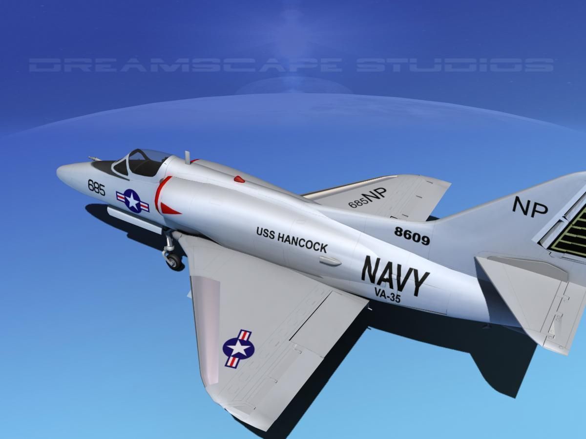Douglas A-4D Skyhawk US Navy 3D model_8