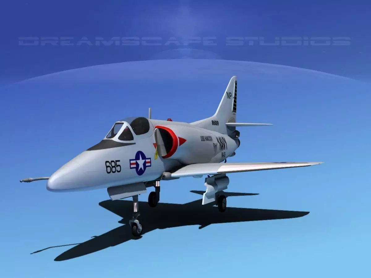 Douglas A-4D Skyhawk US Navy 3D model_0