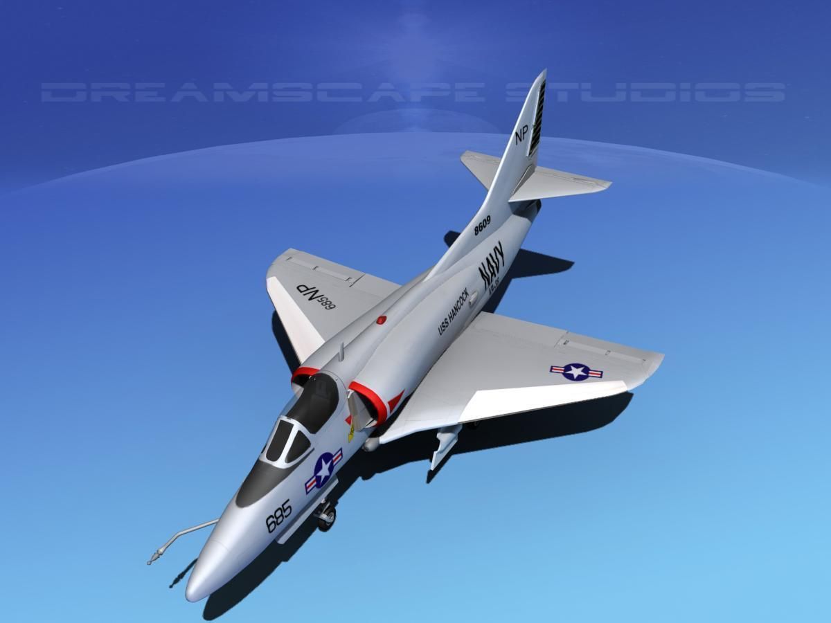 Douglas A-4D Skyhawk US Navy 3D model_10