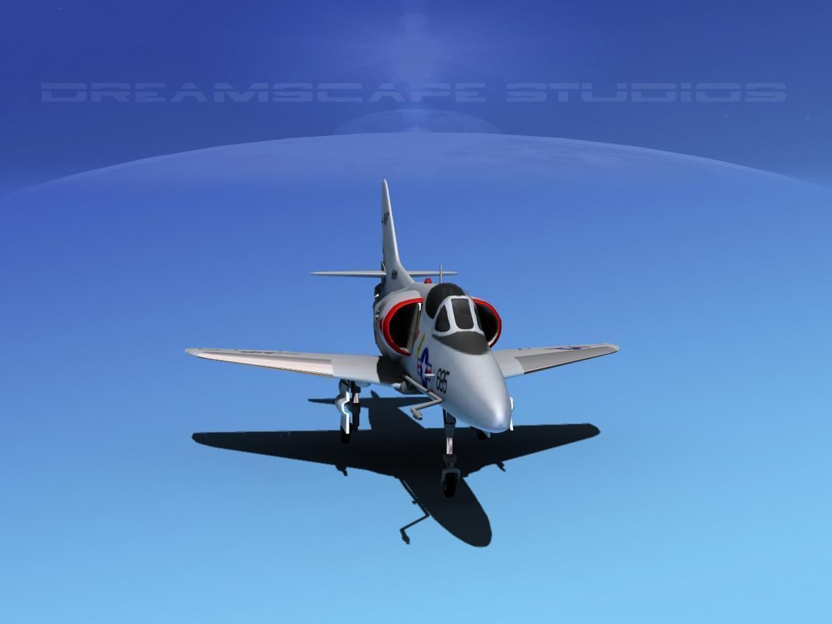 Douglas A-4D Skyhawk US Navy 3D model_1
