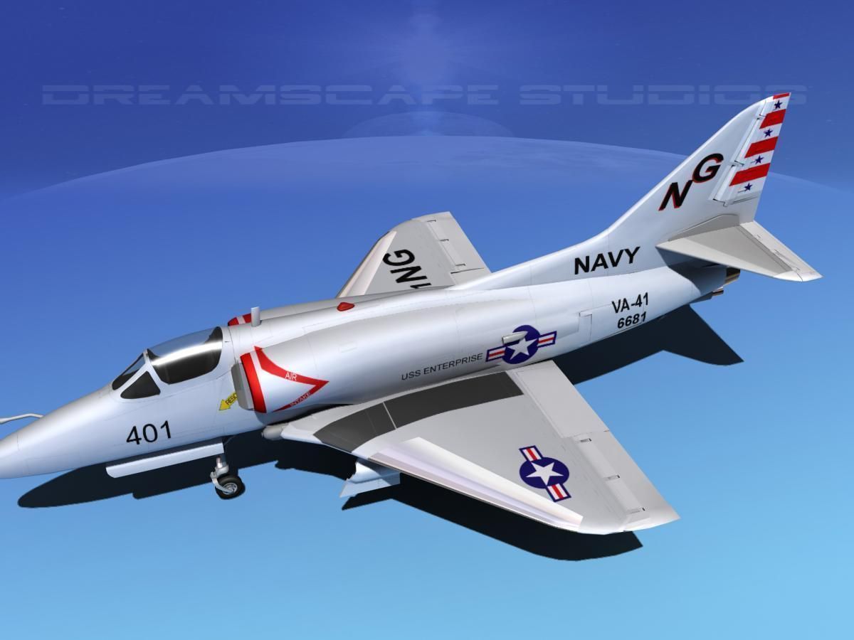 Douglas A-4D Skyhawk V04USN 3D model_9