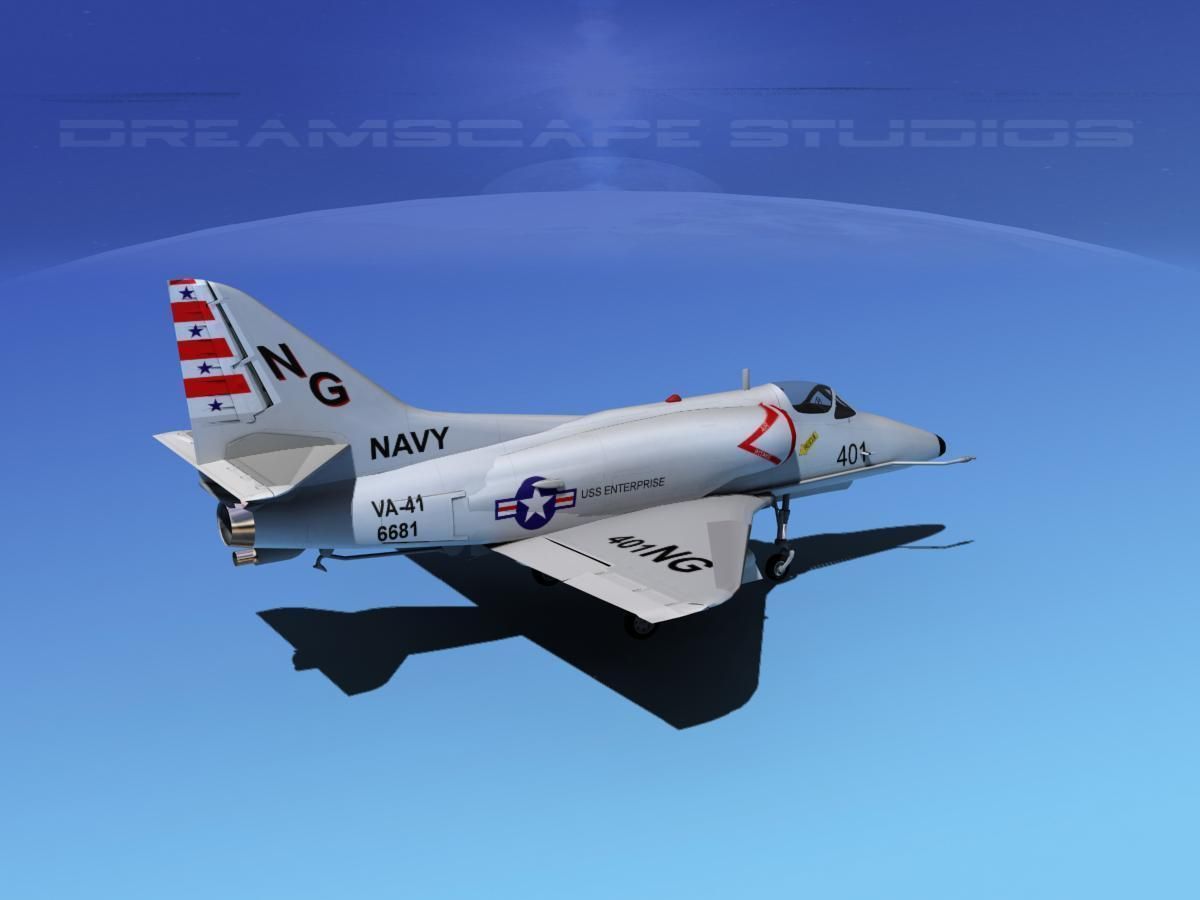Douglas A-4D Skyhawk V04USN 3D model_5