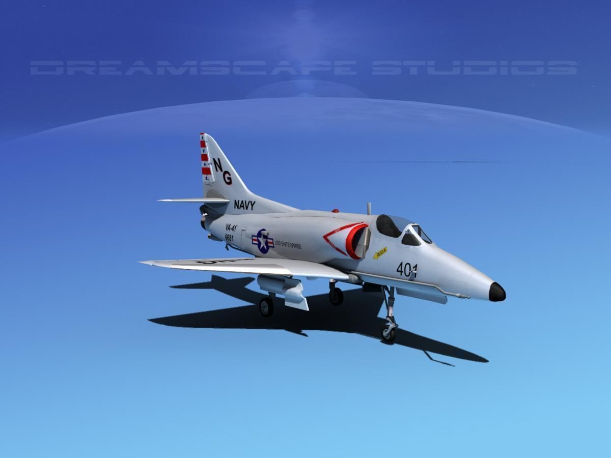 Douglas A-4D Skyhawk V04USN 3D model_2