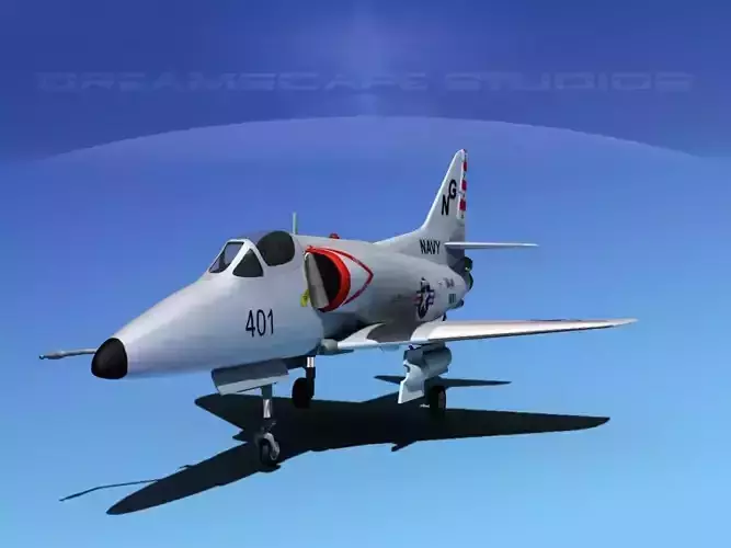 Douglas A-4D Skyhawk V04USN 3D model
