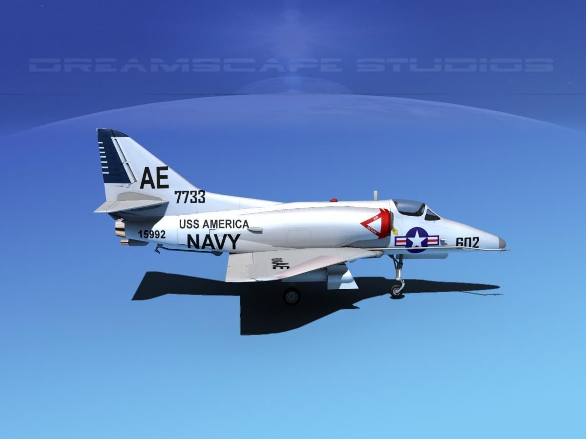 Douglas A-4D Skyhawk V05 USN 3D model_4