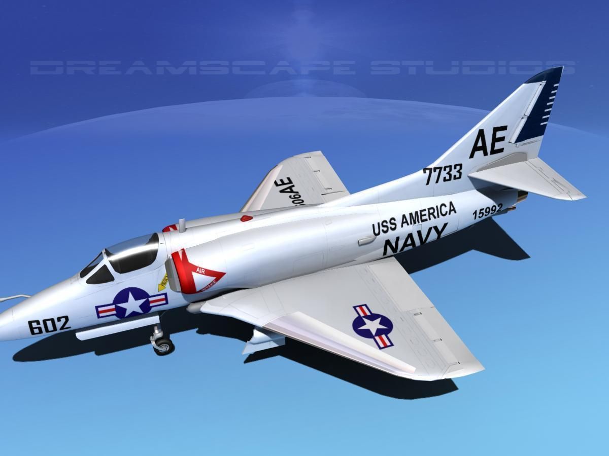 Douglas A-4D Skyhawk V05 USN 3D model_9