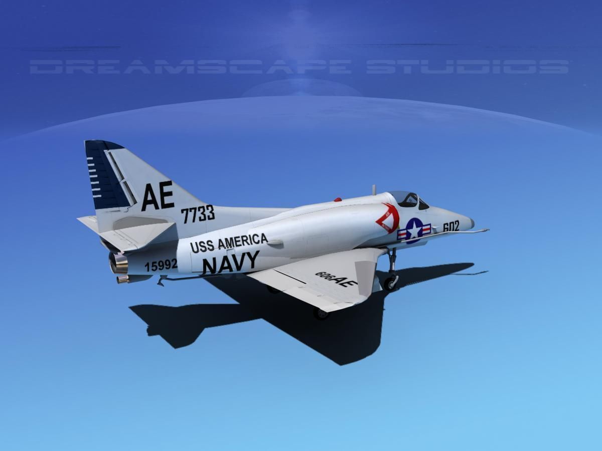 Douglas A-4D Skyhawk V05 USN 3D model_5