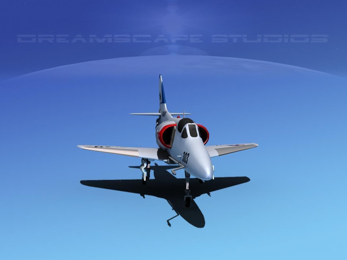 Douglas A-4D Skyhawk V07 USN 3D model_1