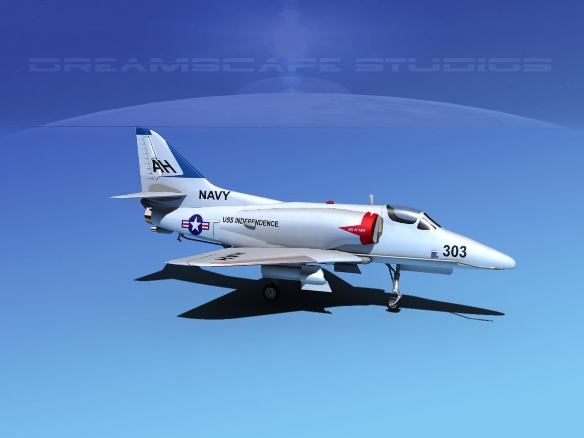 Douglas A-4D Skyhawk V07 USN 3D model_4