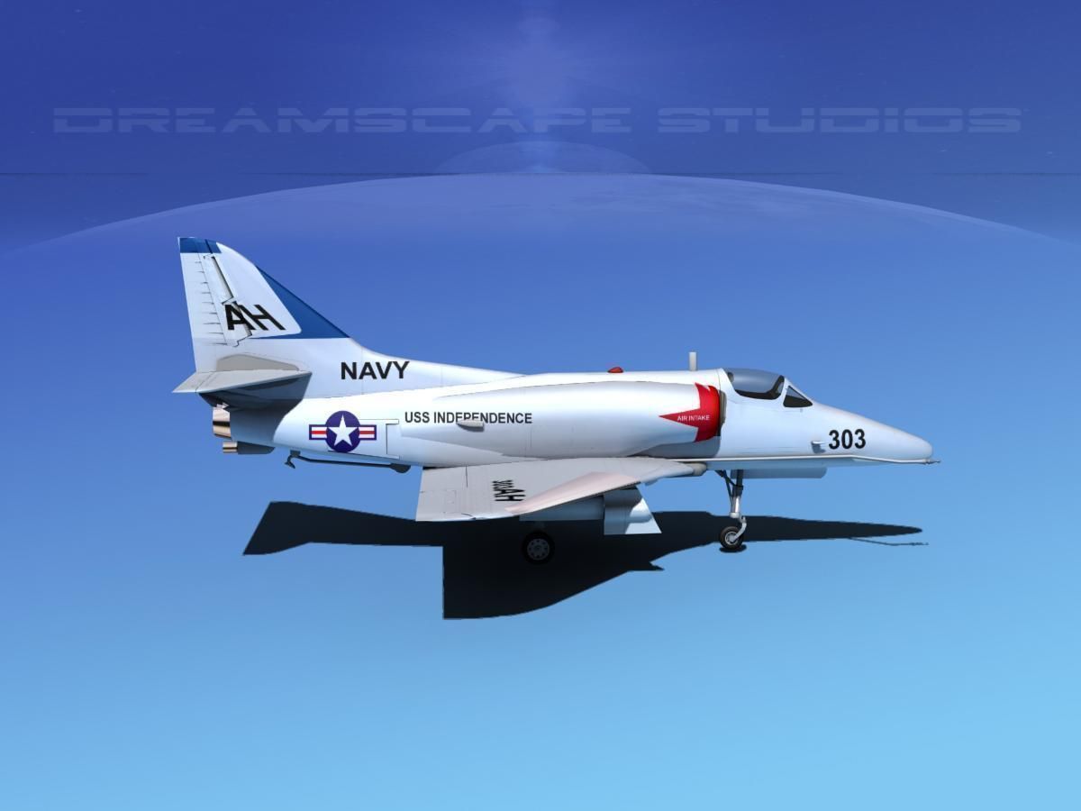 Douglas A-4D Skyhawk V07 USN 3D model_2
