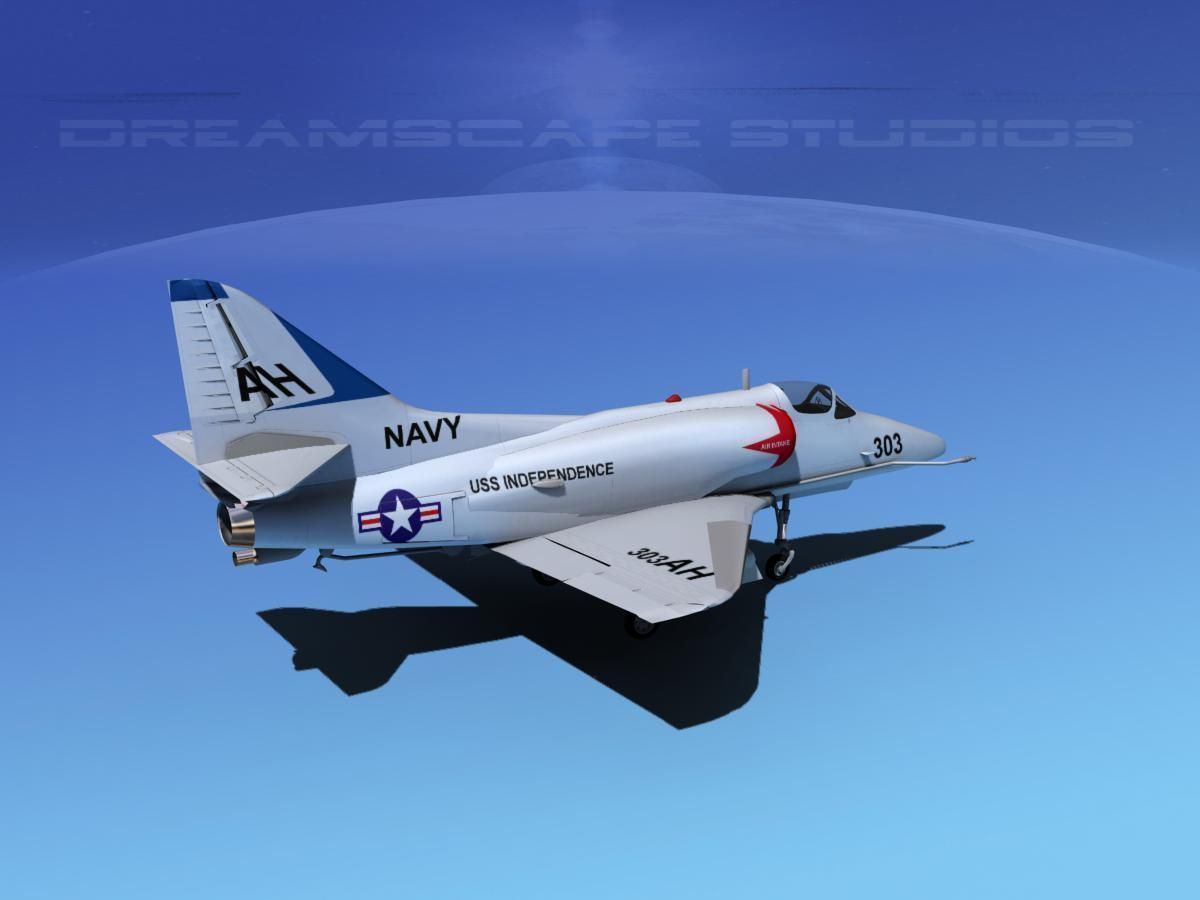 Douglas A-4D Skyhawk V07 USN 3D model_5