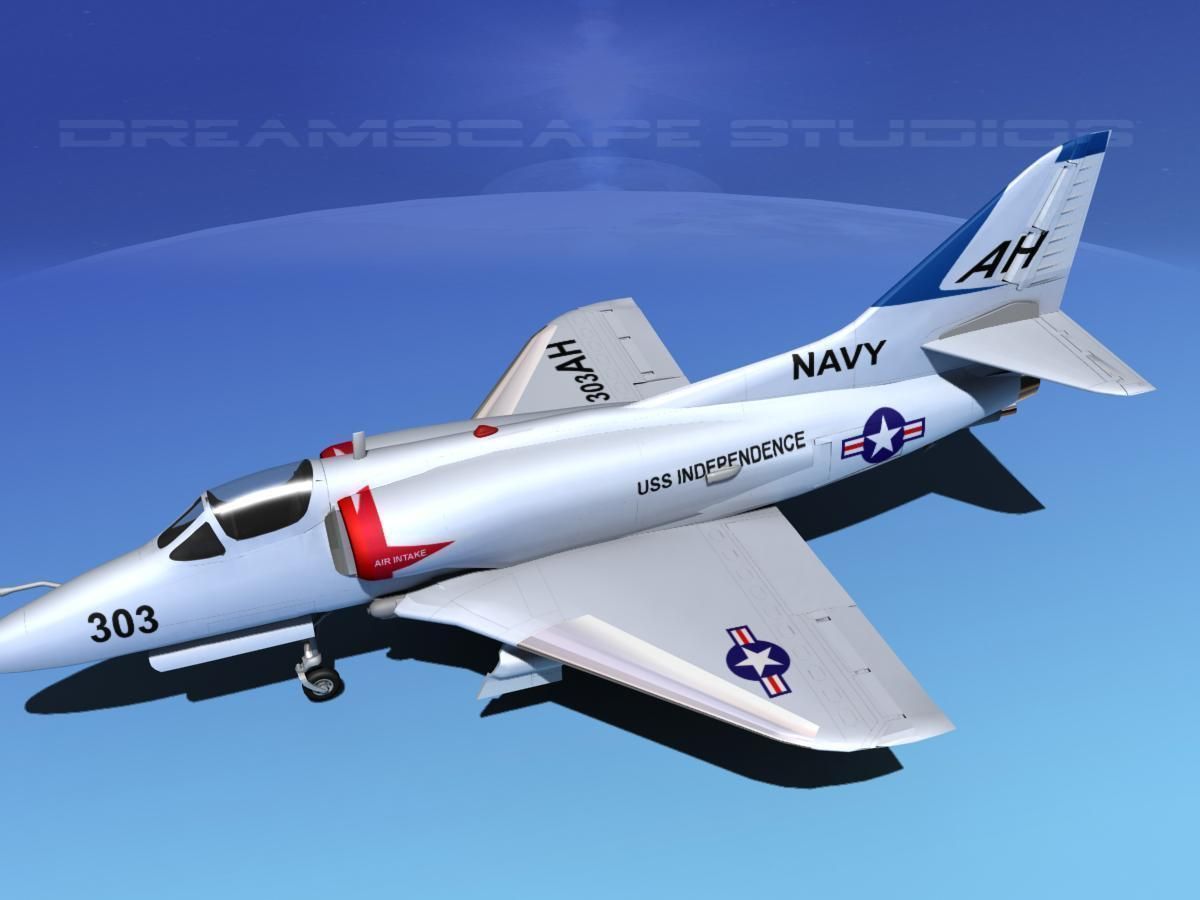 Douglas A-4D Skyhawk V07 USN 3D model_9